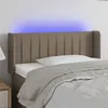 Image de vidaXL Tête de lit à LED Taupe 103x16x78/88 cm Tissu