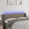 Image de vidaXL Tête de lit à LED Taupe 147x16x78/88 cm Tissu3123476