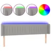 Image de vidaXL TÃªte de lit Ã  LED Gris clair 203x16x78/88 cm Tissu