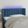 Image de vidaXL Tête de lit à LED Bleu foncé 83x16x78/88 cm Velours