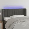 Image de vidaXL Tête de lit à LED Gris foncé 93x16x78/88 cm Velours