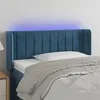 Image de vidaXL Tête de lit à LED Bleu foncé 93x16x78/88 cm Velours