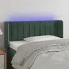 Image de vidaXL Tête de lit à LED Vert foncé 103x16x78/88 cm Velours3123519