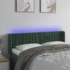 Image de vidaXL Tête de lit à LED Vert foncé 147x16x78/88 cm Velours3123525