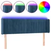 Image de vidaXL TÃªte de lit Ã  LED Bleu foncÃ© 147x16x78/88 cm Velours