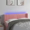 Image de vidaXL Tête de lit à LED Rose 147x16x78/88 cm Velours3123527
