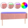 Image de vidaXL TÃªte de lit Ã  LED Rose 203x16x78/88 cm Velours