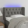 Image de vidaXL Tête de lit à LED Gris foncé 83x16x78/88 cm Tissu