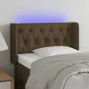 Image de vidaXL Tête de lit à LED Marron foncé 83x16x78/88 cm Tissu