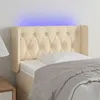 Image de vidaXL Tête de lit à LED Crème 83x16x78/88 cm Tissu