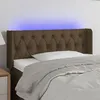 Image de vidaXL Tête de lit à LED Marron foncé 93x16x78/88 cm Tissu
