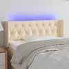 Image de vidaXL Tête de lit à LED Crème 93x16x78/88 cm Tissu3123559