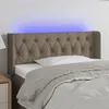Image de vidaXL Tête de lit à LED Taupe 103x16x78/88 cm Tissu