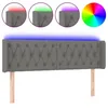 Image de vidaXL TÃªte de lit Ã  LED Gris foncÃ© 163x16x78/88 cm Tissu