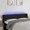 Image de vidaXL Tête de lit à LED Noir 163x16x78/88 cm Tissu