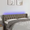 Image de vidaXL Tête de lit à LED Taupe 163x16x78/88 cm Tissu
