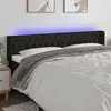 Image de vidaXL Tête de lit à LED Noir 183x16x78/88 cm Tissu