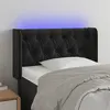 Image de vidaXL Tête de lit à LED Noir 83x16x78/88 cm Velours