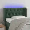 Image de vidaXL Tête de lit à LED Vert foncé 83x16x78/88 cm Velours