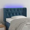 Image de vidaXL Tête de lit à LED Bleu foncé 83x16x78/88 cm Velours