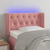 Image de vidaXL Tête de lit à LED Rose 83x16x78/88 cm Velours