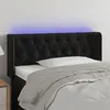 Image de vidaXL Tête de lit à LED Noir 93x16x78/88 cm Velours