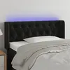 Image de vidaXL Tête de lit à LED Noir 103x16x78/88 cm Velours3123616
