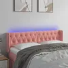 Image de vidaXL TÃªte de lit Ã  LED Rose 147x16x78/88 cm Velours