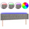 Image de vidaXL TÃªte de lit Ã  LED Gris clair 203x16x78/88 cm Velours