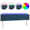 Image de vidaXL TÃªte de lit Ã  LED Bleu foncÃ© 203x16x78/88 cm Velours