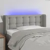 Image de vidaXL Tête de lit à LED Gris clair 83x16x78/88 cm Tissu