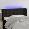 Image de vidaXL Tête de lit à LED Noir 83x16x78/88 cm Tissu