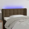 Image de vidaXL Tête de lit à LED Marron foncé 83x16x78/88 cm Tissu