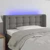 Image de vidaXL Tête de lit à LED Gris foncé 93x16x78/88 cm Tissu