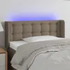 Image de vidaXL Tête de lit à LED Taupe 93x16x78/88 cm Tissu3123656