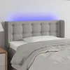Image de vidaXL Tête de lit à LED Gris clair 103x16x78/88 cm Tissu