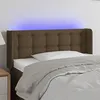 Image de vidaXL Tête de lit à LED Marron foncé 103x16x78/88 cm Tissu3123663