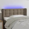 Image de vidaXL Tête de lit à LED Taupe 103x16x78/88 cm Tissu