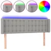 Image de vidaXL TÃªte de lit Ã  LED Gris clair 147x16x78/88 cm Tissu