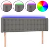 Image de vidaXL TÃªte de lit Ã  LED Gris foncÃ© 147x16x78/88 cm Tissu
