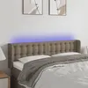 Image de vidaXL Tête de lit à LED Taupe 147x16x78/88 cm Tissu
