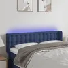 Image de vidaXL Tête de lit à LED Bleu 147x16x78/88 cm Tissu