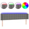Image de vidaXL TÃªte de lit Ã  LED Gris foncÃ© 163x16x78/88 cm Tissu