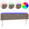 Image de vidaXL TÃªte de lit Ã  LED Taupe 163x16x78/88 cm Tissu