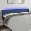 Image de vidaXL Tête de lit à LED Bleu 163x16x78/88 cm Tissu3123682