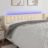 Image de vidaXL Tête de lit à LED Crème 183x16x78/88 cm Tissu3123689