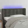Image de vidaXL Tête de lit à LED Gris foncé 83x16x78/88 cm Velours