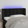 Image de vidaXL Tête de lit à LED Noir 83x16x78/88 cm Velours