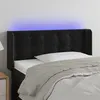 Image de vidaXL Tête de lit à LED Noir 93x16x78/88 cm Velours