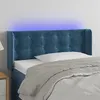 Image de vidaXL Tête de lit à LED Bleu foncé 93x16x78/88 cm Velours